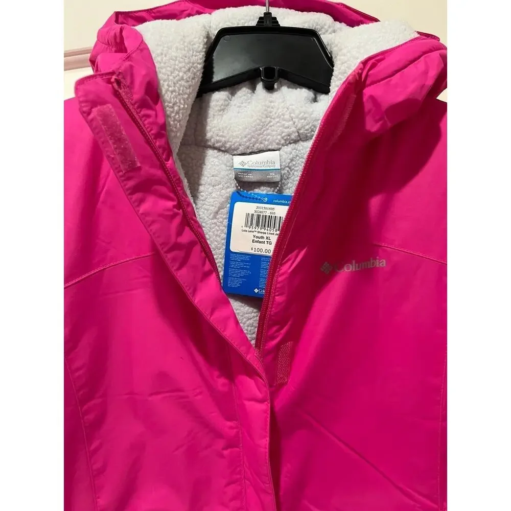 NWT❤️Columbia Girls Youth Lola Lane Sherpa Lined Jacket szXL